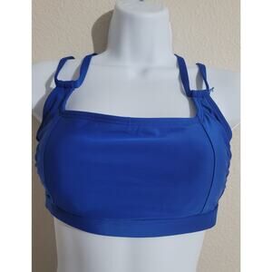 All In Motion Blue Racerback Adjustable Straps Swim Top Or Workout Bra Small
